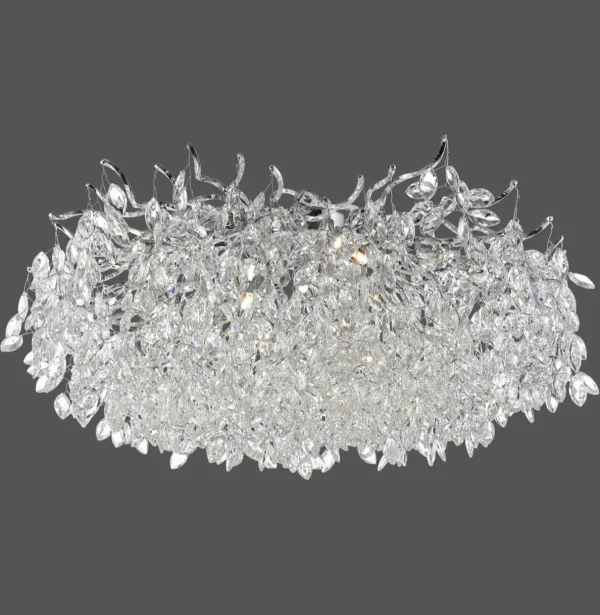Hot Paul Neuhaus plafonnier Ricicle, rideau de cristal, Ø 80 cm