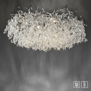 Hot Paul Neuhaus plafonnier Ricicle, rideau de cristal, Ø 80 cm