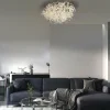 Store Paul Neuhaus plafonnier Ricicle, suspension en cristal, Ø 60 cm