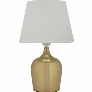 Sale Pauleen Golden Glamour lampe à poser dorée/blanche