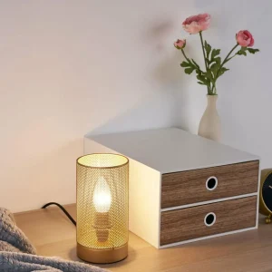 Best Sale Pauleen Mesh lampe à poser dorée