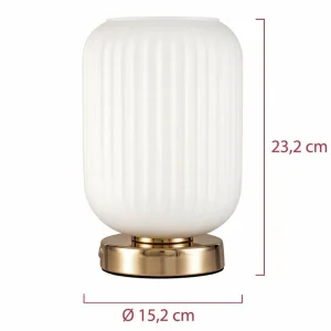 Clearance Pauleen Noble Purity lampe à poser, verre blanc