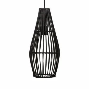 Clearance Pauleen Timber Love suspension en rotin, noire