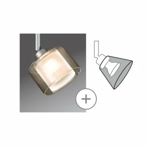 Clearance Paulmann Abat-jour U-Rail DecoSystems Twice, transparent, verre