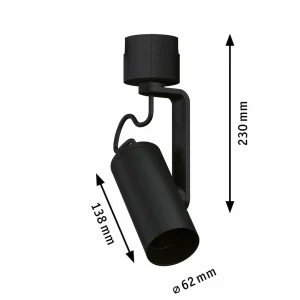 Outlet Paulmann Apol II URail Spot noir mat