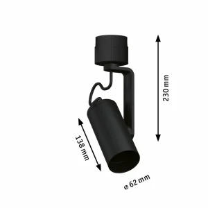 Outlet Paulmann Apol II URail Spot noir mat