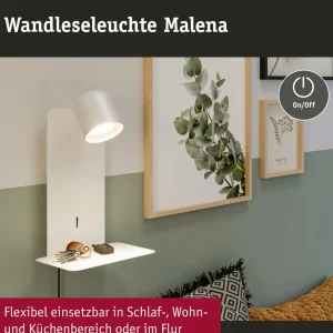Shop Paulmann Malena USB spot mural rangement, blanc