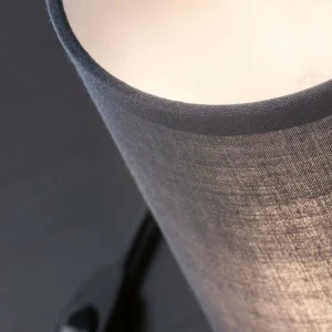 Outlet Paulmann Pia lampe à poser en tissu, noire/grise