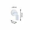 Outlet Paulmann Ravi applique murale E27, blanc mat
