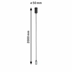 Shop Paulmann Runa suspension, noire/anthracite