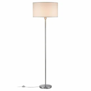 Shop Paulmann Tessa lampadaire, crème, fer brossé