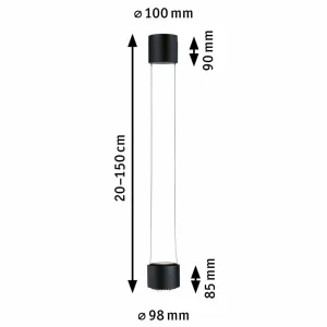 Store Paulmann URail Aldan suspension LED 4 000 K noire