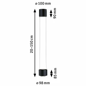 Outlet Paulmann URail Aldan suspension LED, noire