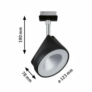 Cheap Paulmann URail spot Arena noir dimmable 2 700 K