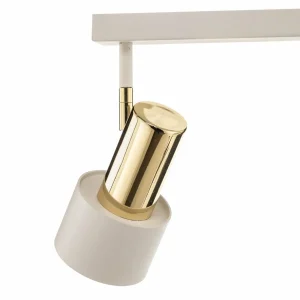 Sale Argon Plafonnier à spots Destin à 2 lampes, blanc/laiton