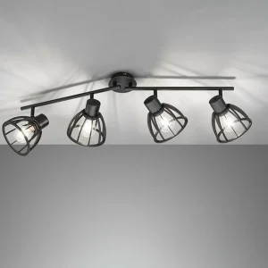 Sale FISCHER & HONSEL Plafonnier à spots Tilda en bois, à quatre lampes