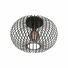 Best Freelight Plafonnier Aglio, Ø 33 cm, noir, métal