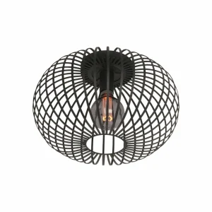Best Freelight Plafonnier Aglio, Ø 33 cm, noir, métal