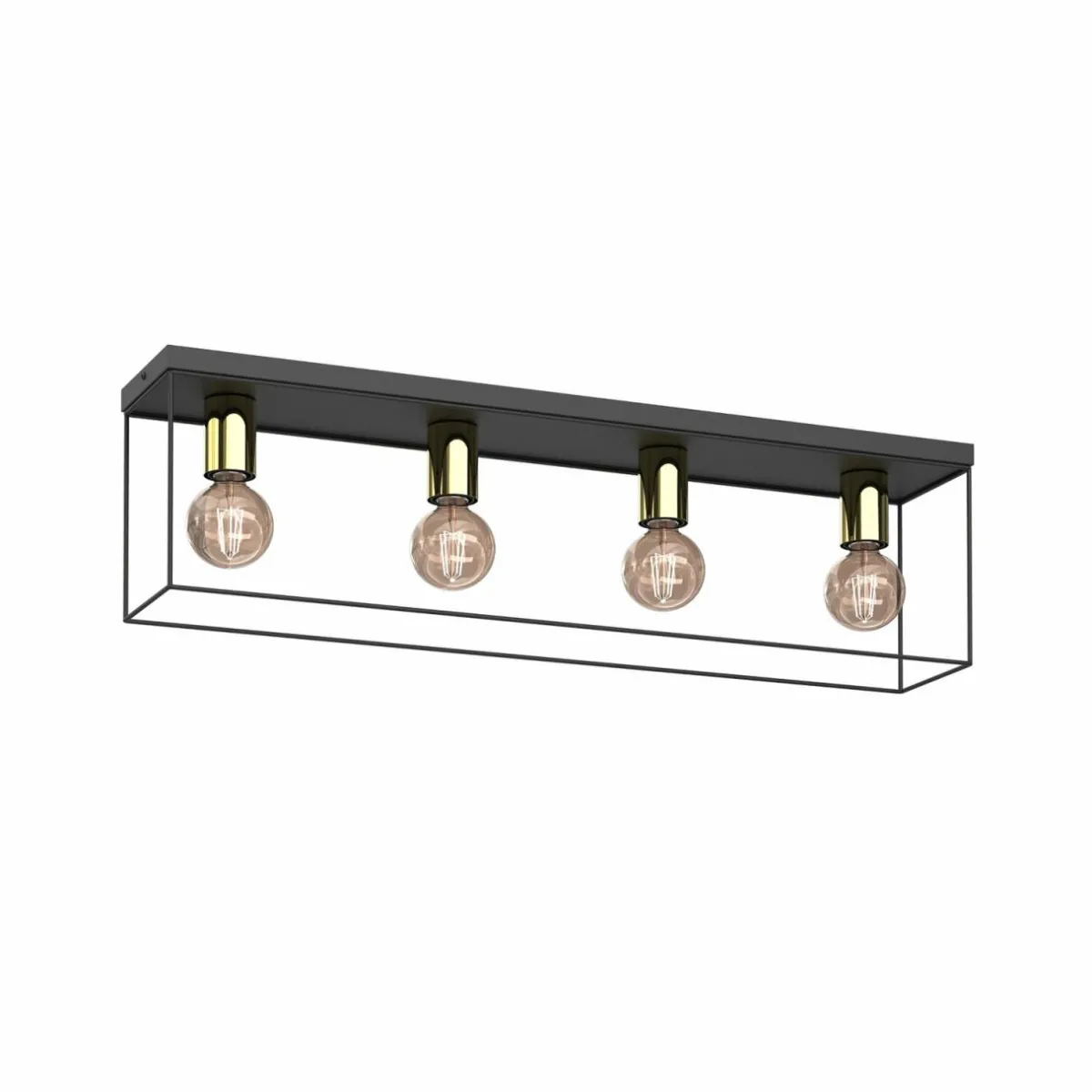 plafonnier_anna_cadre_mtal___lampes_rectangle_0.webp Sale Luminex Plafonnier Anna cadre métal à 4 lampes rectangle