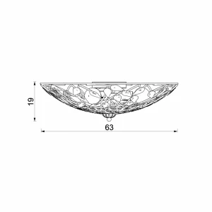 Online Luminex Plafonnier Arion, crème/or patiné, Ø 63 cm, acier