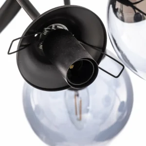 New Avonni Plafonnier AV-4286-12-BSY avec sphères verre fumé