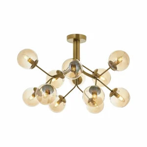 Hot Avonni Plafonnier AV-4286-12E, à 12 lampes, doré