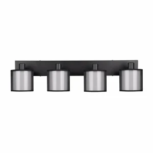 Online Trio Lighting Plafonnier avec spots Burton, allongé, à quatre lampes