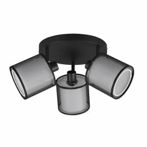 Outlet Trio Lighting Plafonnier avec spots Burton, rond, à trois lampes