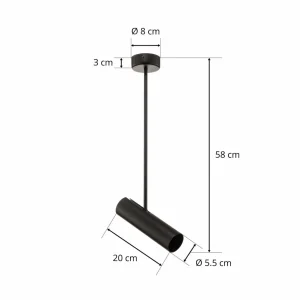 Outlet Nowodvorski Lighting Plafonnier avec spots Eye Super, hauteur 58 cm, noir