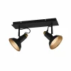 Cheap Trio Lighting Plafonnier avec spots Roxie orientable 2flg. noir mat