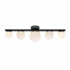 Cheap Markslöjd Plafonnier bain Puro noir à 5 lampes verre