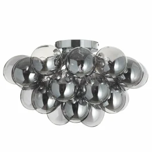 New Maytoni Plafonnier Balbo, abat-jour gris fumée, 13 lampes
