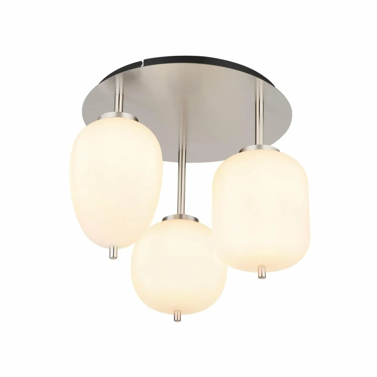 plafonnier_blacky_i_nickelopal___cm__lampes_verre_0.webp Store Globo Plafonnier Blacky I, nickel/opal, Ø 46 cm, 3 lampes, verre