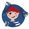 Hot Waldi-Leuchten GmbH Plafonnier bleu Pirate à 3 lampes