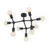 Shop EGLO Plafonnier Bocadella 1 en noir, à 9 lampes