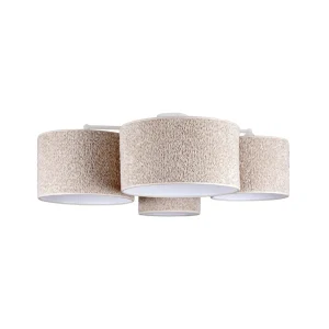 Cheap Euluna Plafonnier Boucle avec quatre abat-jour, écru