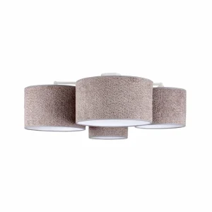 Shop Euluna Plafonnier Boucle avec quatre abat-jour, gris