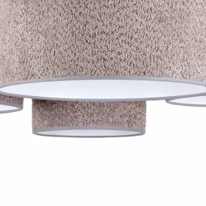Shop Euluna Plafonnier Boucle avec quatre abat-jour, gris