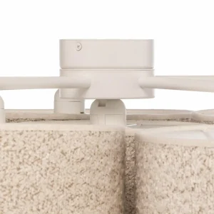Flash Sale Euluna Plafonnier Boucle avec six abat-jour, écru