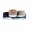 Fashion Euluna Plafonnier Boucle x6 bleu/vert/cappuccino/gris