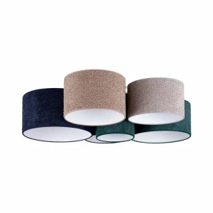 Fashion Euluna Plafonnier Boucle x6 bleu/vert/cappuccino/gris