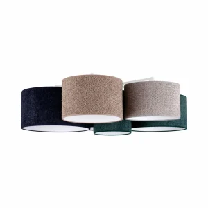 Fashion Euluna Plafonnier Boucle x6 bleu/vert/cappuccino/gris