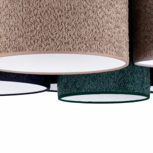 Fashion Euluna Plafonnier Boucle x6 bleu/vert/cappuccino/gris