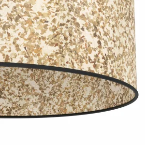 Outlet EGLO Plafonnier Butterburn, Ø 38 cm, beige/vert, tissu