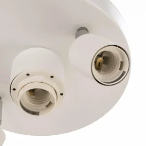 Outlet HELAM Plafonnier Centro, blanc, à 3 lampes, métal, Ø 19,5 cm
