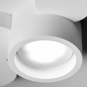 Clearance TECNICO by Sforzin Plafonnier Chio, blanc, plâtre, longueur 25 cm, GX53