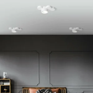 Clearance TECNICO by Sforzin Plafonnier Chio, blanc, plâtre, longueur 25 cm, GX53