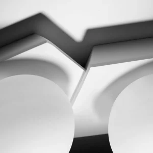 Shop TECNICO by Sforzin Plafonnier Cicladi à 2 lampes, 44,5 cm, blanc, plâtre, GX53