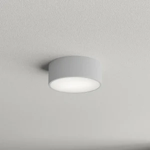 Cheap TEMAR LIGHTING Plafonnier Cleo, Ø 20 cm, IP54, gris, métal, E27
