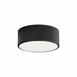 Best TEMAR LIGHTING Plafonnier Cleo, Ø 20 cm, IP54, noir, métal, E27